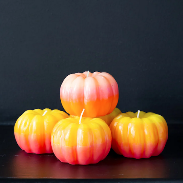 Halloween Kürbis Kerzen verschiedene Farben